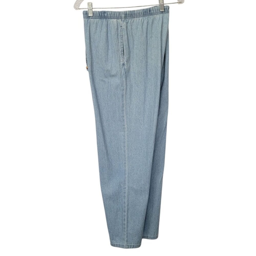Draper's & Damon's Vintage Jeans Womens Petite M Light Wash Elastic Waist Pocket